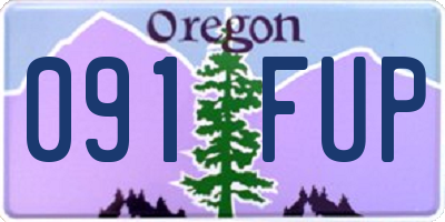 OR license plate 091FUP