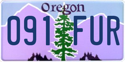 OR license plate 091FUR