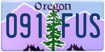 OR license plate 091FUS
