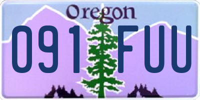 OR license plate 091FUU