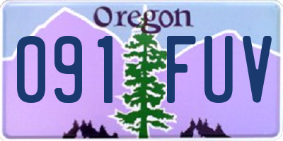 OR license plate 091FUV