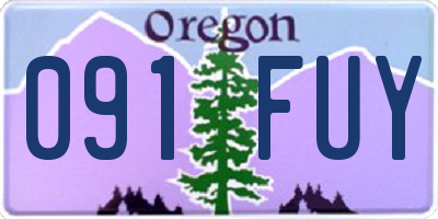 OR license plate 091FUY