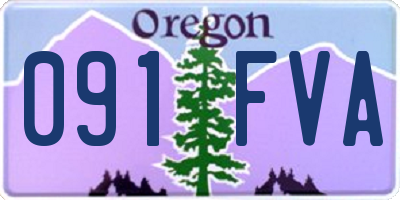 OR license plate 091FVA