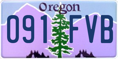 OR license plate 091FVB