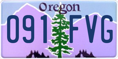 OR license plate 091FVG
