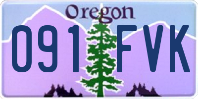 OR license plate 091FVK