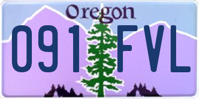 OR license plate 091FVL