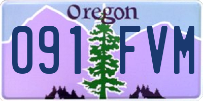 OR license plate 091FVM