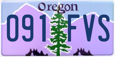 OR license plate 091FVS