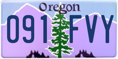 OR license plate 091FVY