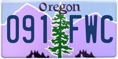 OR license plate 091FWC