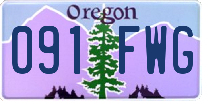 OR license plate 091FWG