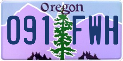 OR license plate 091FWH