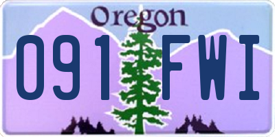 OR license plate 091FWI