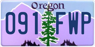 OR license plate 091FWP