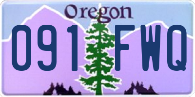 OR license plate 091FWQ
