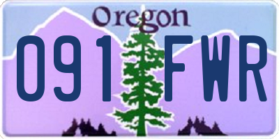 OR license plate 091FWR