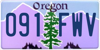 OR license plate 091FWV