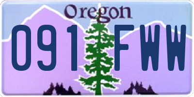 OR license plate 091FWW