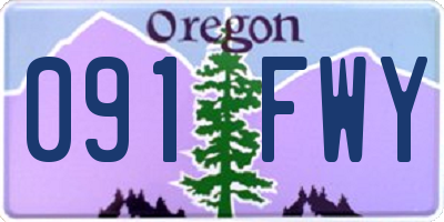 OR license plate 091FWY