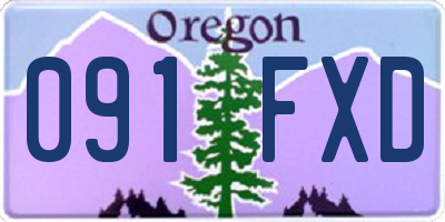 OR license plate 091FXD