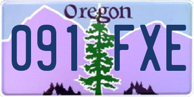 OR license plate 091FXE