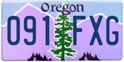 OR license plate 091FXG