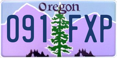 OR license plate 091FXP