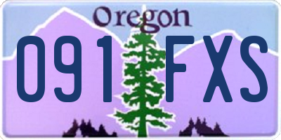 OR license plate 091FXS