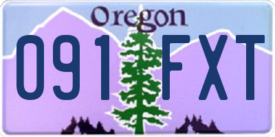 OR license plate 091FXT