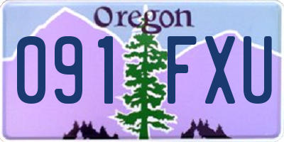 OR license plate 091FXU