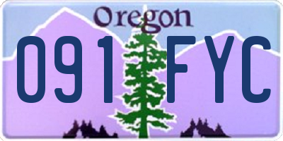 OR license plate 091FYC