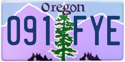 OR license plate 091FYE