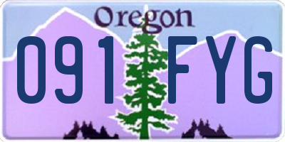 OR license plate 091FYG