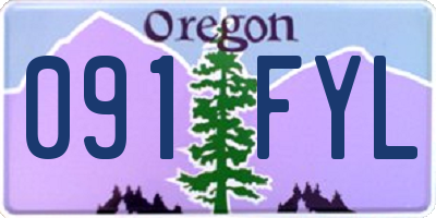 OR license plate 091FYL