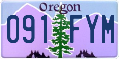 OR license plate 091FYM