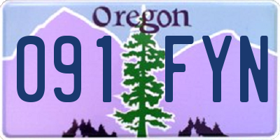 OR license plate 091FYN