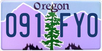 OR license plate 091FYO
