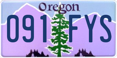 OR license plate 091FYS