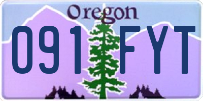 OR license plate 091FYT