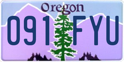 OR license plate 091FYU