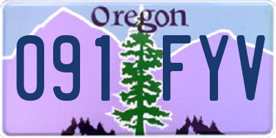 OR license plate 091FYV