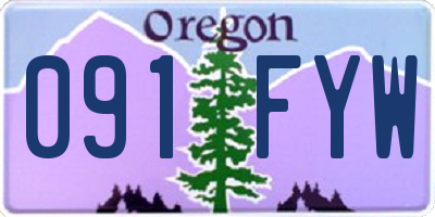 OR license plate 091FYW