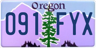 OR license plate 091FYX