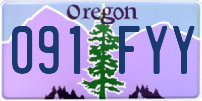 OR license plate 091FYY