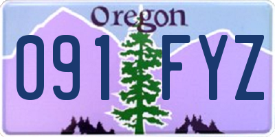 OR license plate 091FYZ