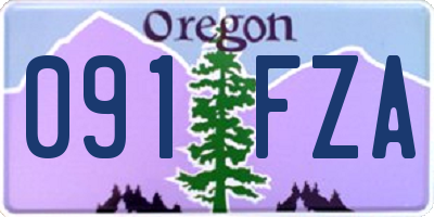 OR license plate 091FZA