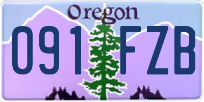 OR license plate 091FZB