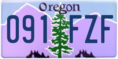 OR license plate 091FZF