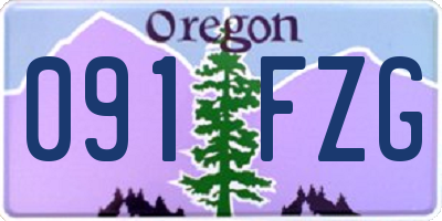 OR license plate 091FZG